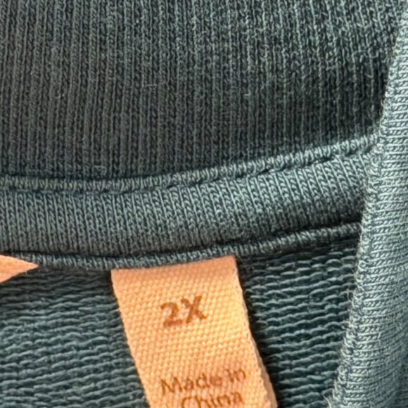 Soft Surroundings Teal Long-Sleeve Tunic Shirt W/ Pockets & Button Detail Size 2 - Picture 5 of 12